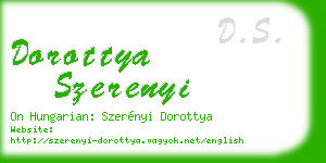 dorottya szerenyi business card