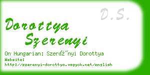 dorottya szerenyi business card